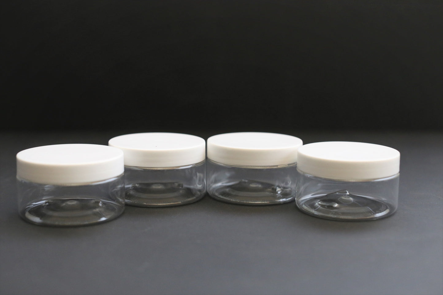 250g PET Jar Clear + Smooth Walled 89mm Cap White